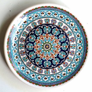 トルコ陶器飾り皿 直径30cmプレート キュタフヤ　アルハンブラ