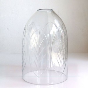 ガラスシェード　フィカスクリア　切子　木の葉
