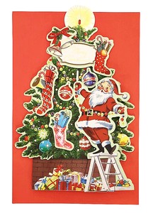 クリスマス3Dカード　クリスマスグリーンツリー　X42-23649