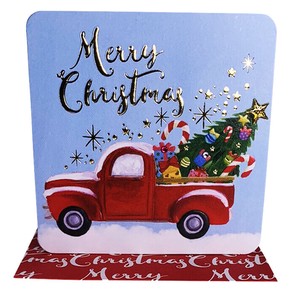 クリスマスギフトカード　クリスマスレッドカー　X20-22627
