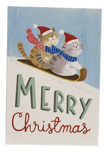 クリスマスポストカード　スノーボード　P16X002232