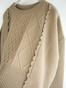 Sweater/Knitwear Wide Pullover Switching [2024 A/W NEW] Made in Japan