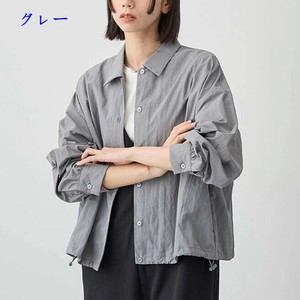 シャツ 長袖   ゆったり 無地 快適 レディース ファッション  BQ5754
