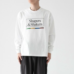 【メンズ】リサイクルオールドコットン天竺 - オリジナルロゴ刺繍Tシャツ SHAPERS & SHAKERS