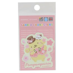 【ステッカー】ポムポムプリン ミニステッカー キラキラ桜