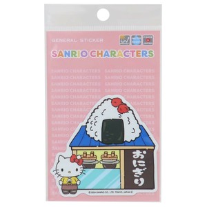 【ステッカー】ハローキティ ダイカットステッカー 日本のお店やさん おにぎり