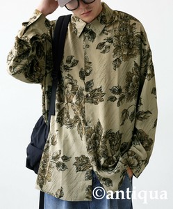 [antiqua] Button Shirt Floral Pattern Men's