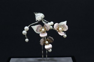 髪飾り 花月かんざし 三つ花　ピンク (1171-1074-010)