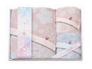 今治さくら織 バスタオル・フェイスタオル2P MS-501