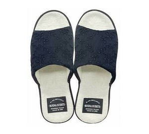 サマースリッパ　前開きレーススリッパ　M　BK　74205