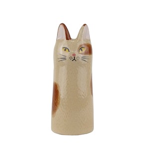 ☆キャットフラワーベース　チャシロ　※欠品/次回入荷未定