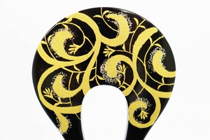 髪飾り 丸型 かんざし 蒔絵 唐草 (1171-1248-010)