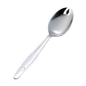 18−0　給食用スプーン　先割　穴明150mm