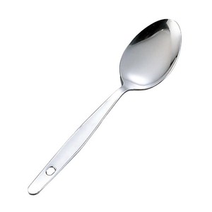 18−0　給食用スプーン　先丸　穴明150mm