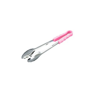 18−8　抗菌PP柄万能トング　ピンク
