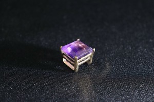 【 帯留め 】天然石 アメジスト (1173-1002-010)