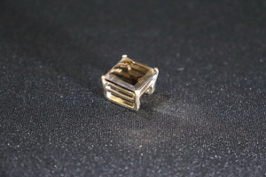 【 帯留め 】天然石 スモーキークォーツ (1173-1002-080)
