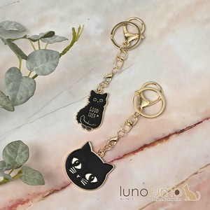 Key Ring Ladies fashion Black Cat Cat Presents Made in Japan