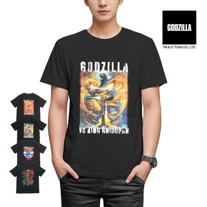 ゴジラ ポスタープリント Tシャツ キングギドラ 和柄 半袖