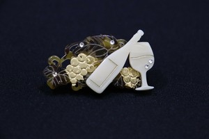 【 帯留め 】 ワインバー 象牙色 (1173-1057-020)