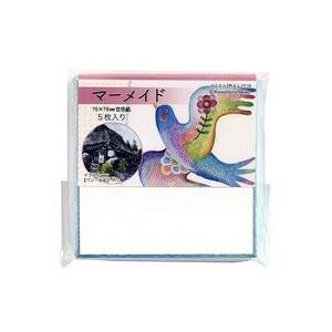 【★在庫処分★】豆色紙 マーメイド 水色 5枚入り SZ176-004