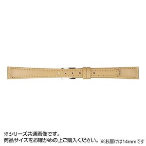 MIMOSA(ミモザ) 時計バンド Eカーフ 14mm キャメル (美錠:銀) CE-CM14