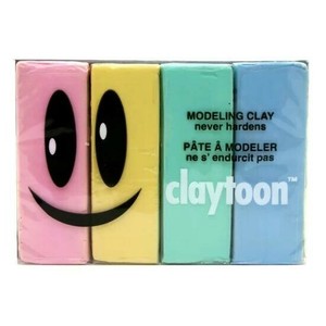 MODELING CLAY(モデリングクレイ)　claytoon(クレイトーン)　カラー油粘土　4色組(スイートハート)　1Pound