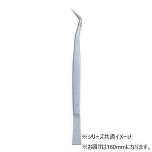 美鈴 精密ピンセット(先曲) 160mm 862