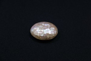 【 帯留め 】 螺鈿 小判 ブラウン (1173-1067-030)