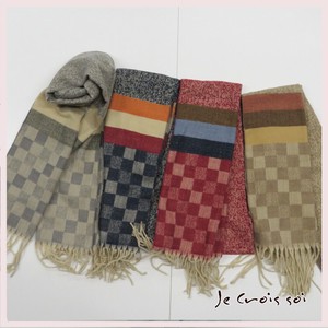 Stole Melange Checkered Pattern
