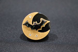 【 帯留め 】ハロウィン コウモリ (1173-1086-030)
