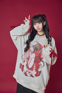 Sweatshirt "Harajuku Style" Miko (Shrine Maiden) Sweatshirt Collaboration with Neda Rune