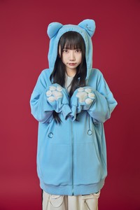 连帽衫 附尾巴 拉链连帽外套 原宿系 地雷系