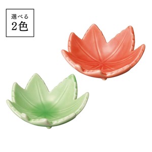 ヒワ釉楓型7cm珍味(青白磁・桃山織部)強化磁器小鉢 小付け 珍味　美濃焼 日本製