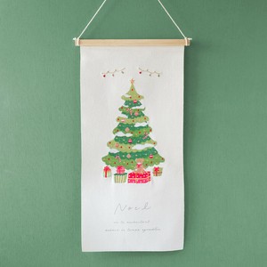 【クリスマス】刺繍タペストリー クリスマスツリー