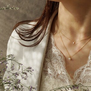 〔14kgf〕ラウンド淡水パール2連ネックレス (pearl necklace)