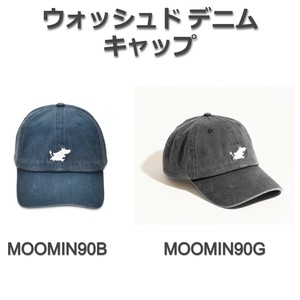 【ムーミン Moomin】ウォッシュド デニム キャップ ブラック【人気商品】🤩🥳