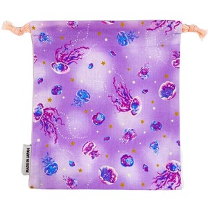 Pouch Purple Drawstring Bag Jewelry Fish Small Case