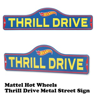 エンボス メタルストリートサイン Hot Wheels Thrill Drive 【ホットウィール 看板】