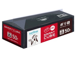 日本サニパック　SC52  スマートキューブ HDPE+META黒45L 50枚0.017