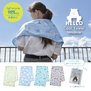 【2025新作】【冷感 UV対策】クールタオル HELLO BEAR 水で濡らすとひんやりするタオル【COOL】