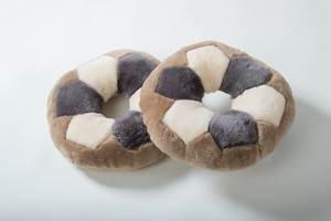 ムートン円座クッション【同色2個セット】