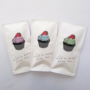 お茶メール（ティータイム・カップケーキ_ストライプ・れもん和紅茶ティーバッグ 3g×5P）【感謝/御礼】
