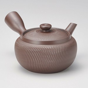 万古急須2.0紅梅形ビリ(まるっと網)(萬古焼)　日本製