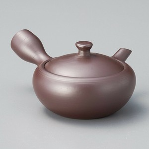 万古急須1.0鉄鉢無地(まるっと網)(萬古焼)　日本製