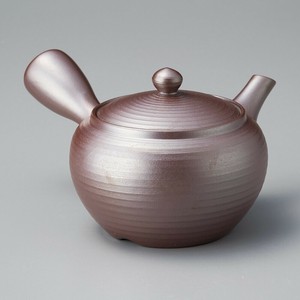 万古急須3.0かぶら銀彩(おーばる網)(萬古焼)　日本製