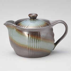 万古ポット2.0青彩(平網)(萬古焼)　日本製