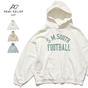 レミ レリーフ【REMI RELIEF】SP加工3飛び裏毛パーカー(S.M.SOUTH FOOTBALL) フーディー ダメージ
