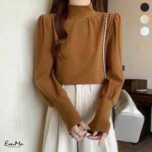 ハーフネック長袖Tシャツ 秋 冬 きれいめ カジュアル 【2024AW】 EH3289