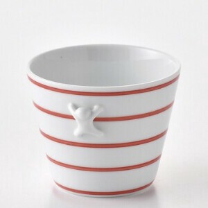 Hasami ware Cup Red Inbound Border Made in Japan